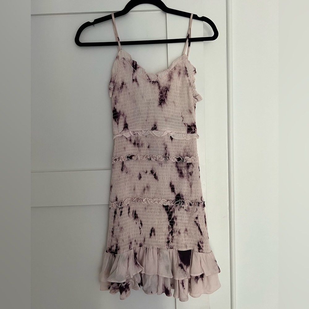 Pink and purple ruffle dress